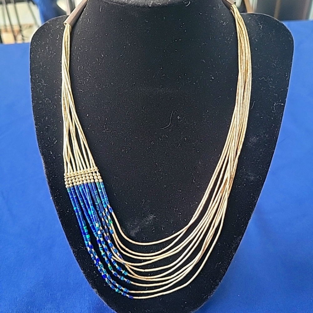 Vintage Native American Silver Necklace